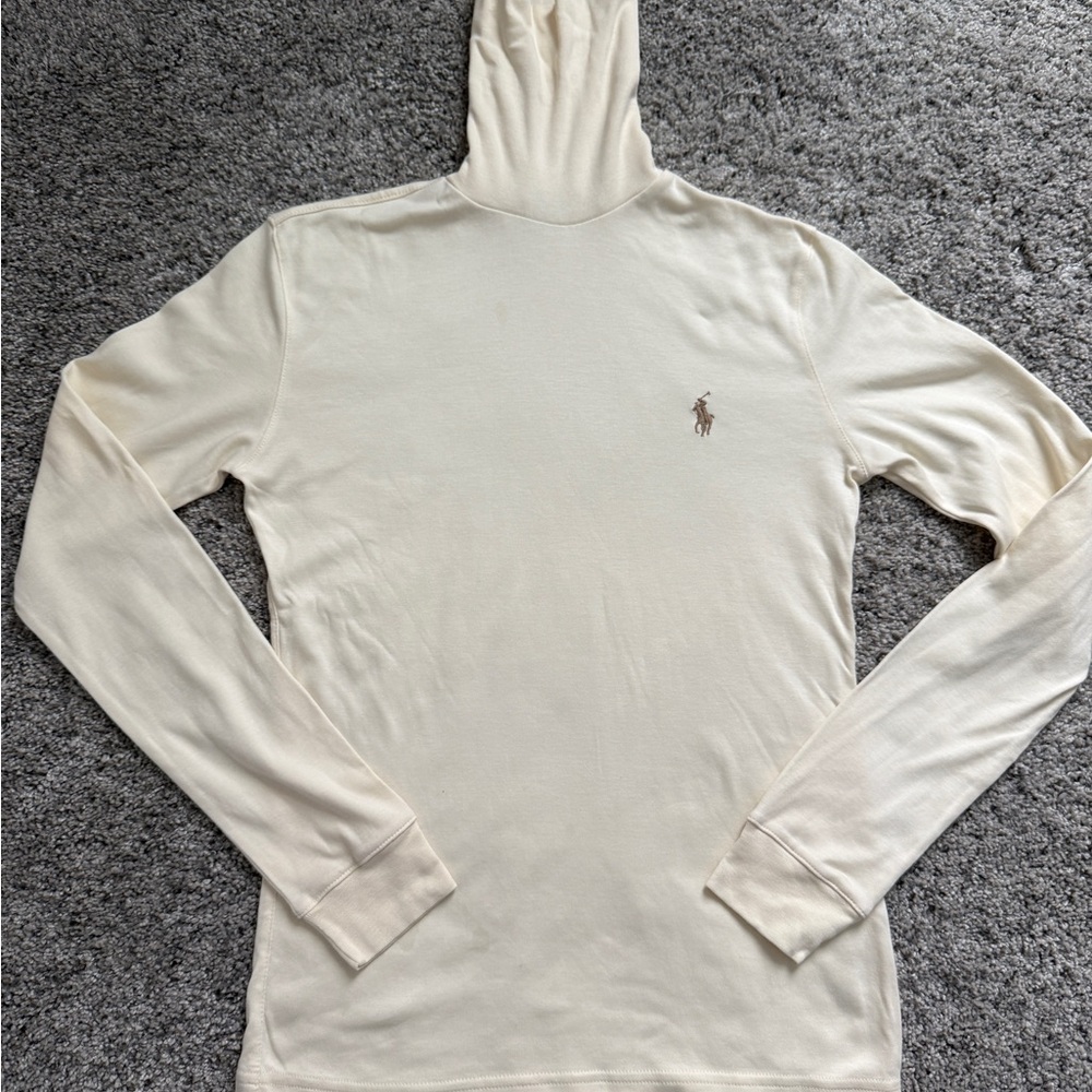 Ralph Lauren Men's Cream Turtleneck T-shirt Knit Top